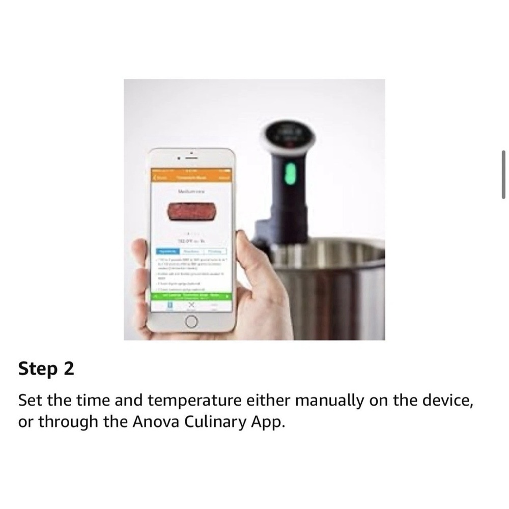 NEW Anova A 2.2 Precision Cooker Black Stainless Steel 800W Bluetooth Sous Vide - Picture 10 of 16